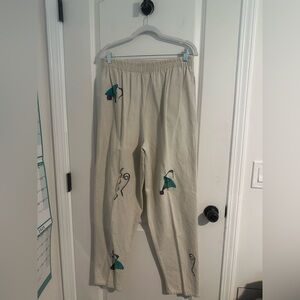 Vintage Play Alegre Beige Geometric painted Pants
Sz L Artsy comfy pull on